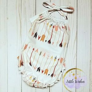 Baby girl boho halter romper/Arrow romper